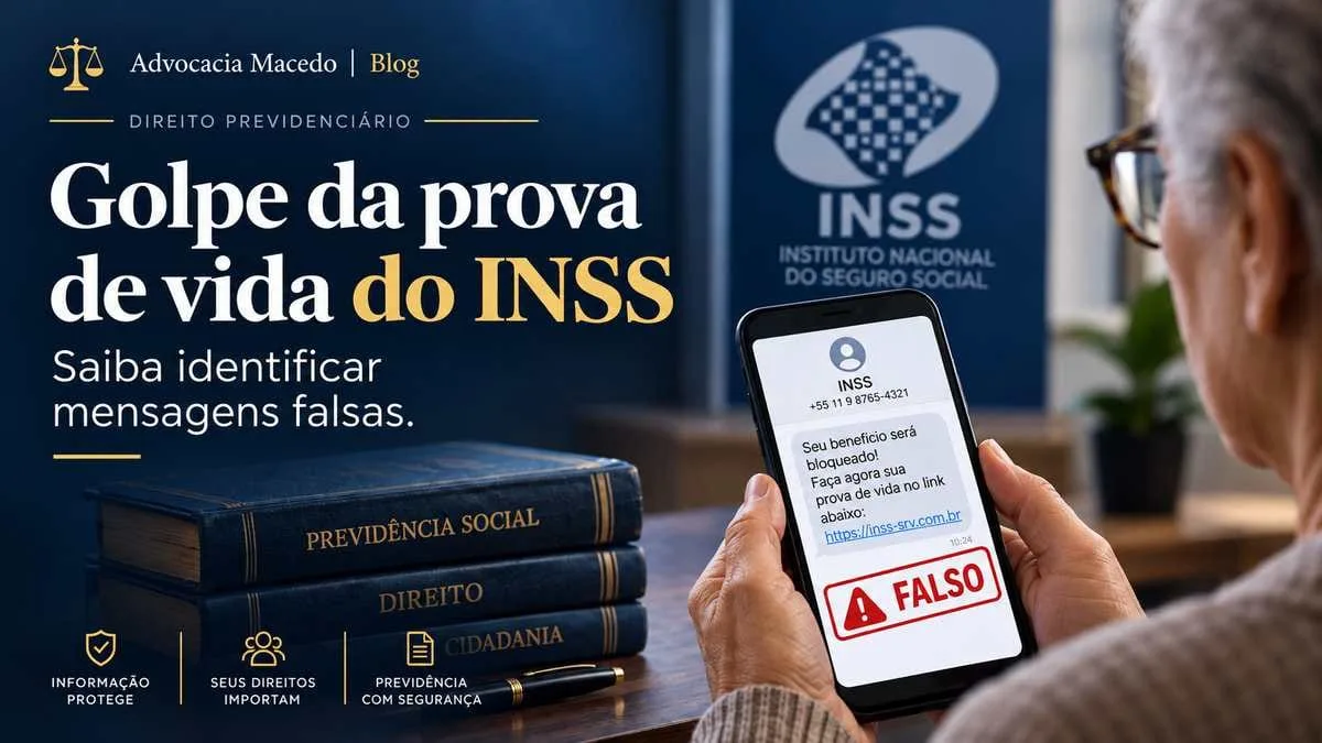 Imagem ilustrativa do artigo Golpe da prova de vida do INSS: saiba identificar mensagens falsas
