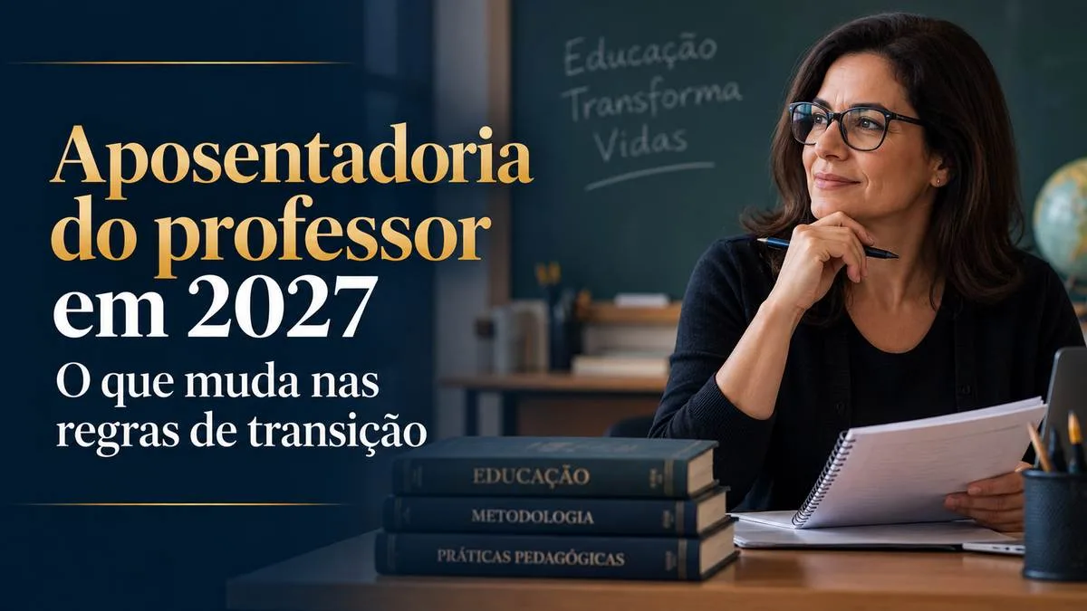 Imagem ilustrativa do artigo Aposentadoria do professor em 2027: o que muda nas regras de transição