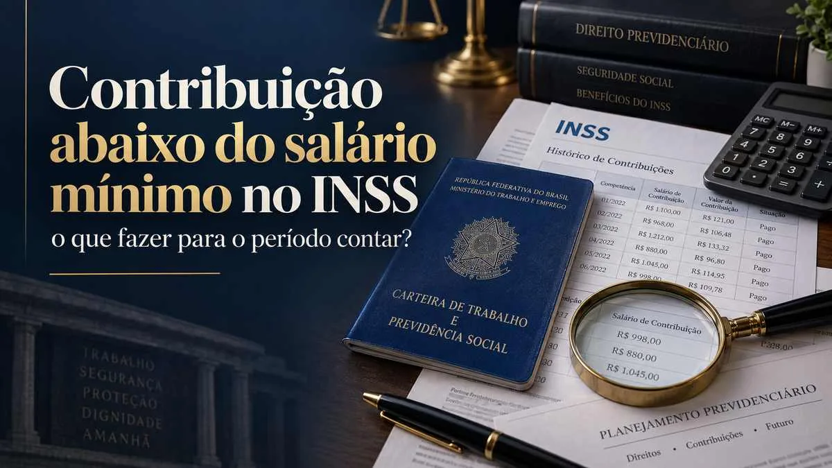 Imagem ilustrativa do artigo Contribuição abaixo do salário mínimo no INSS: o que fazer para o período contar?