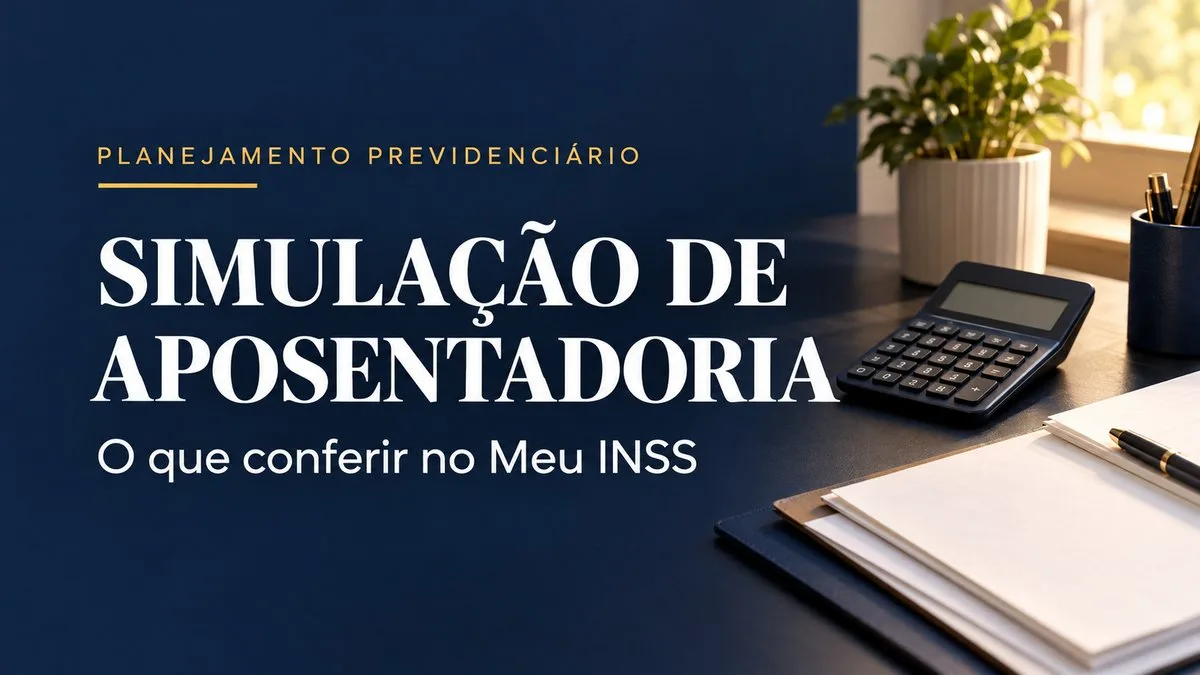 Imagem ilustrativa do artigo Simulação de aposentadoria no Meu INSS: o que conferir antes do pedido