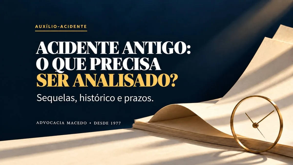 Imagem ilustrativa do artigo Auxílio-acidente após acidente antigo: o que analisar antes do pedido